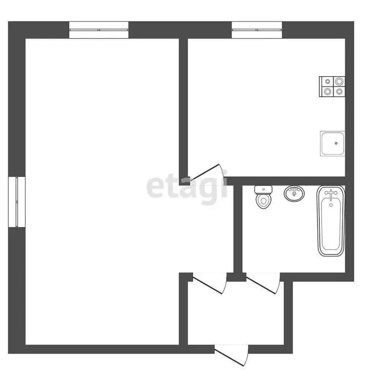 1-комнатная квартира: Узловая, улица Беклемищева, 95 (32 м) - Фото 1