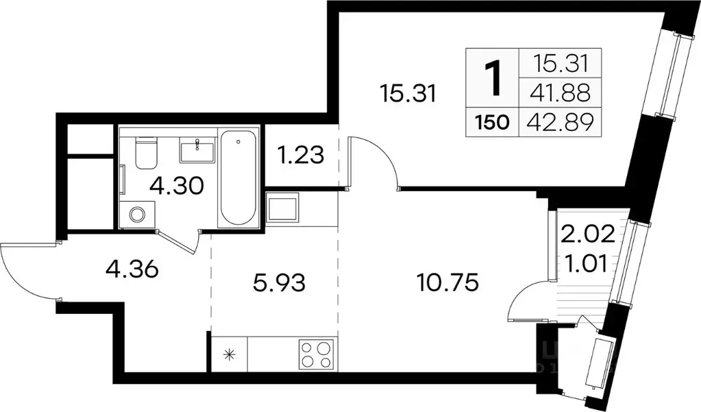 1-к кв. Нижегородская область, Нижний Новгород ул. Гаршина (42.89 м) - Фото 0