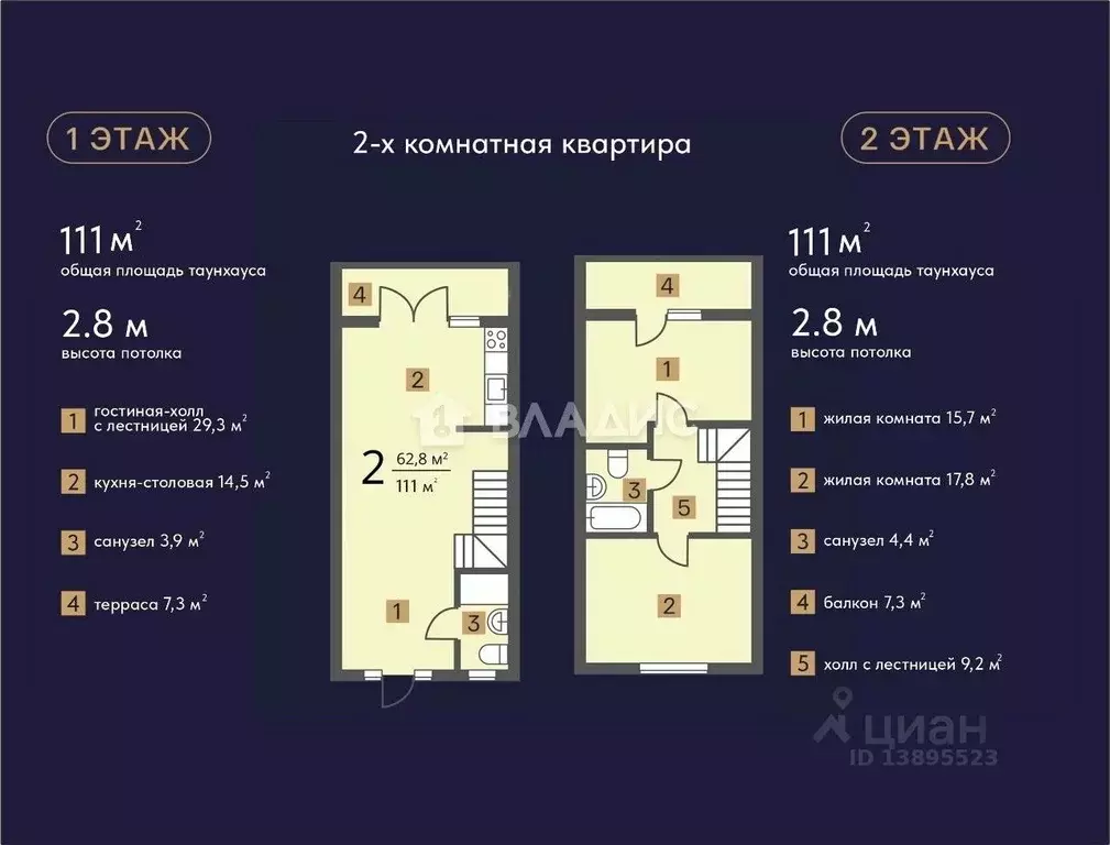 Таунхаус в Липецкая область, Липецкий муниципальный округ, с. Ситовка, ... - Фото 2