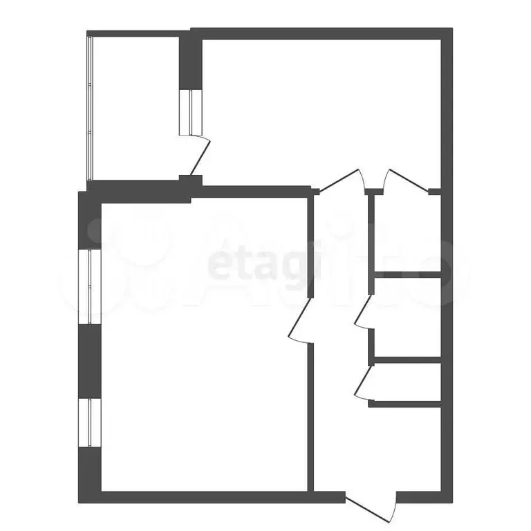 2-к. квартира, 60,4 м, 1/3 эт. - Фото 0