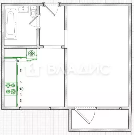 1-к кв. Пензенская область, Пензенский район, Засечный сельсовет, с. ... - Фото 2