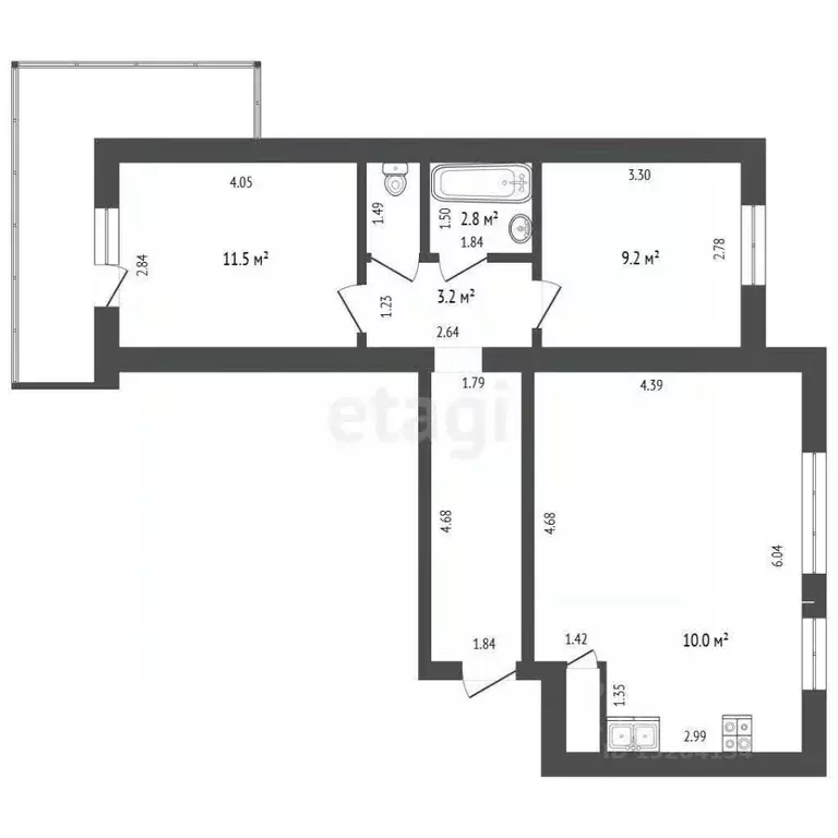 3-к кв. Вологодская область, Череповец просп. Победы, 162 (62.3 м) - Фото 1