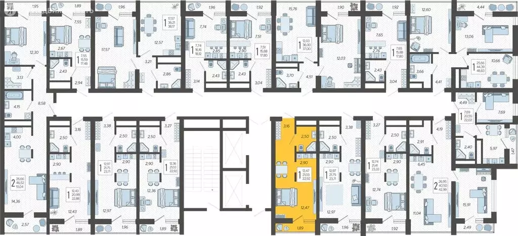 Квартира-студия: Сочи, микрорайон Бытха, Ясногорская улица, 16/2к8 ... - Фото 2
