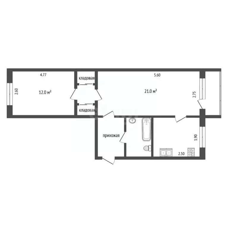 2-к кв. Севастополь ул. Гоголя, 47 (44.4 м) - Фото 1