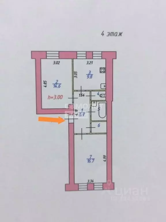 2-к кв. Ивановская область, Иваново ул. Андрианова, 2 (53.7 м) - Фото 1