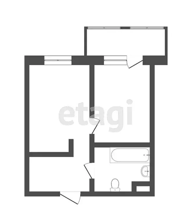 1-комнатная квартира: Тюмень, Вьюжная улица, 15 (40 м) - Фото 1