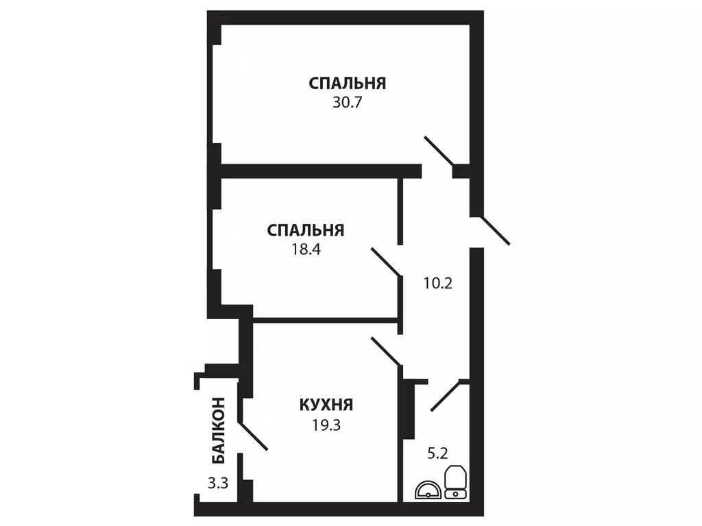Продаётся 2-к квартира, 82.2 м - Фото 1
