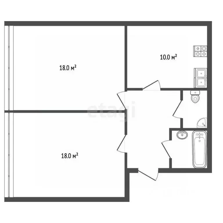 2-к кв. Краснодарский край, Геленджик Курортная ул., 14А (59.5 м) - Фото 2