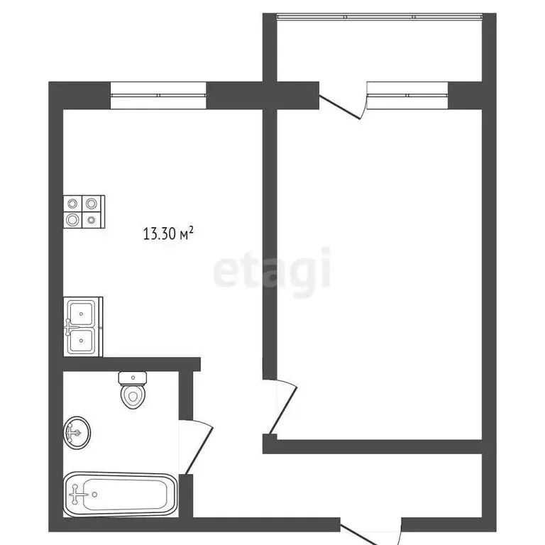 1-комнатная квартира: Одинцово, улица Маковского, 26 (49 м) - Фото 0
