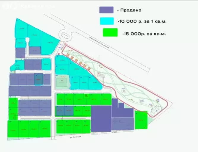 Участок в Тамбов, Рассказовское шоссе (8.1 м) - Фото 1