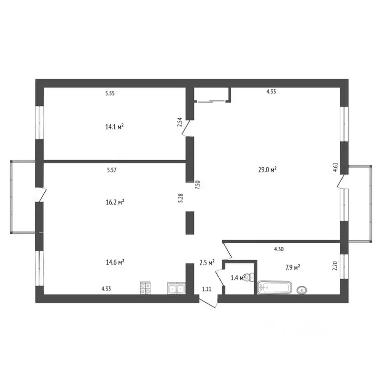 3-к кв. Пермский край, Пермь ул. Советской Армии, 21А (86.2 м) - Фото 1