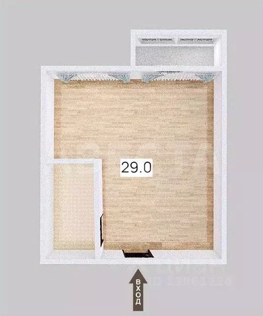 Студия Омская область, Омск ул. 4-я Любинская, 34Б (37.2 м) - Фото 2