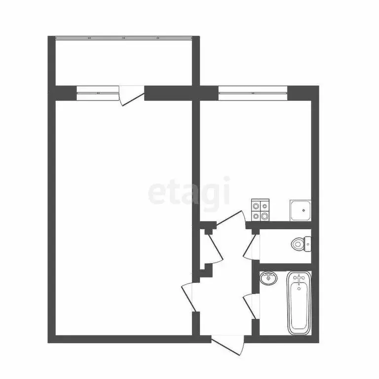 1-комнатная квартира: Тюмень, микрорайон Восточный, улица ... - Фото 1