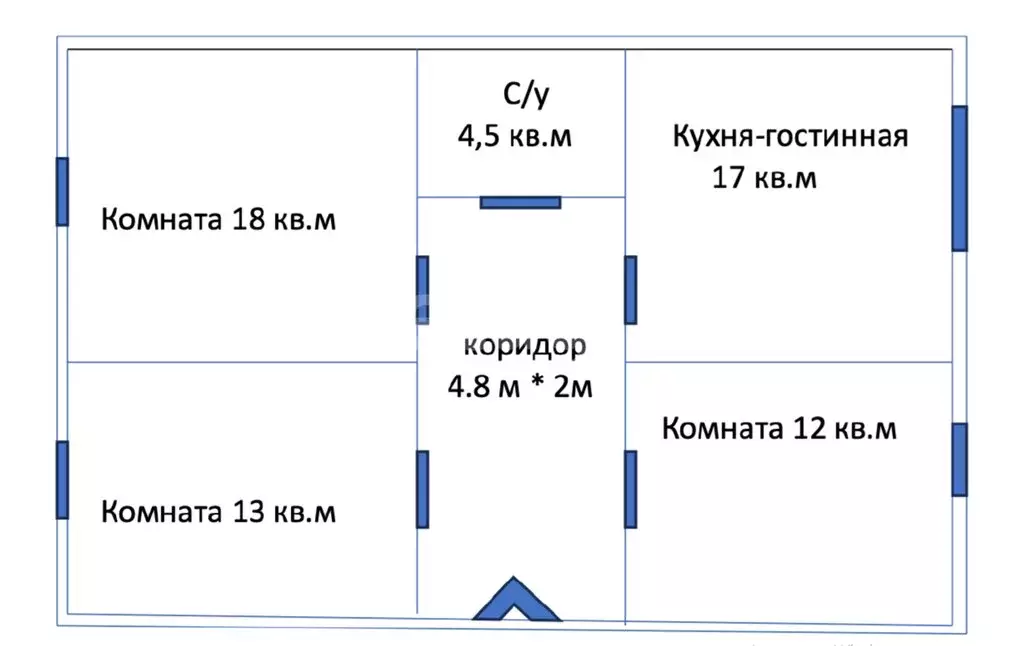 Дом в посёлок Новые Зори, Вишнёвая улица (74 м) - Фото 1