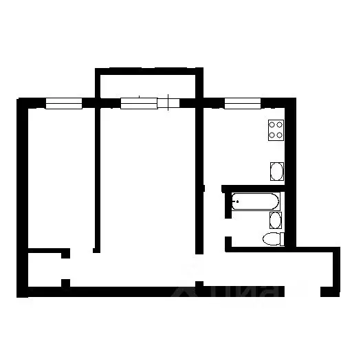 2-к кв. Татарстан, Казань ул. Халева, 1 (48.1 м) - Фото 2