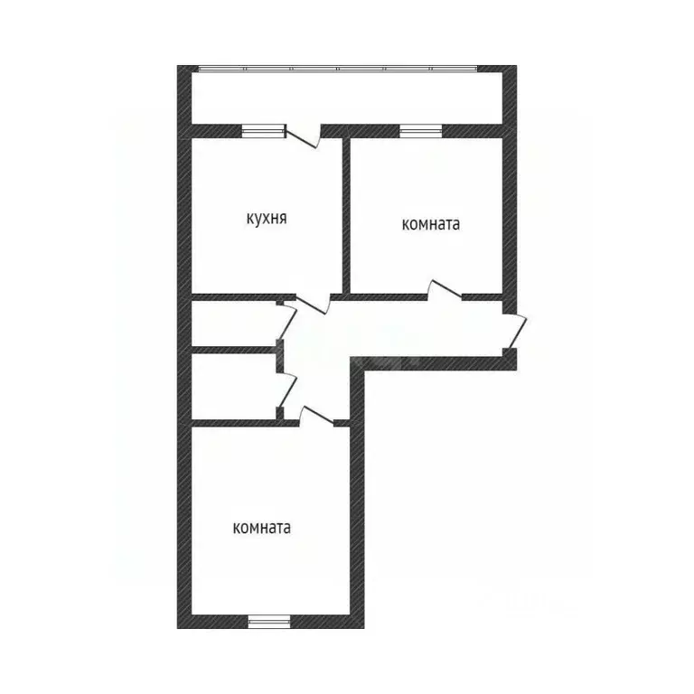 2-к кв. Курганская область, Курган Заозерный жилрайон, 4-й мкр, 16 ... - Фото 2