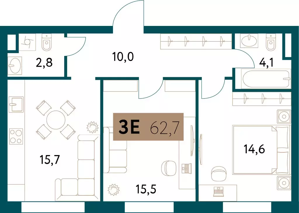 3-комнатная квартира: Москва, Винницкая улица, 8к2 (62.9 м) - Фото 0