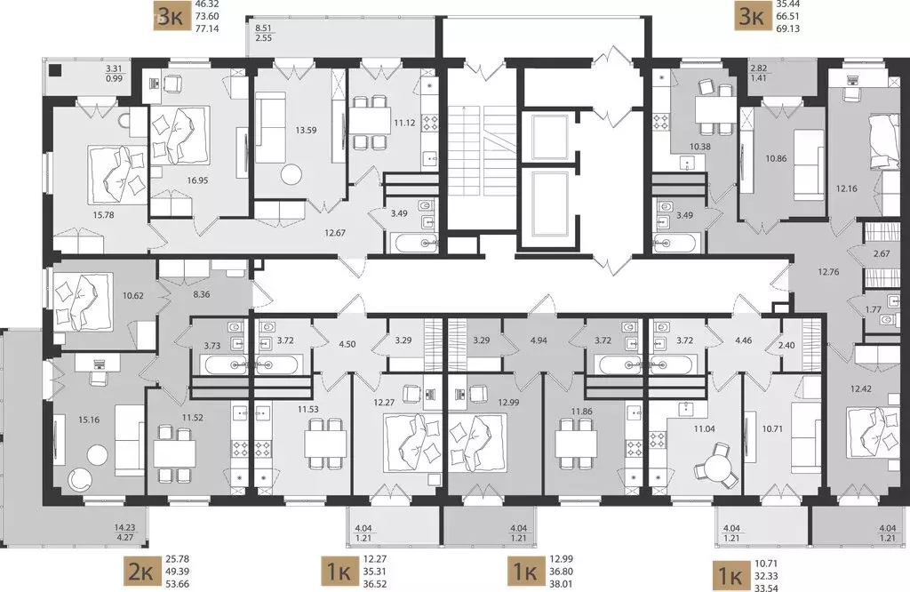 3-комнатная квартира: Архангельск, Коммунальная улица, 6 (69.13 м) - Фото 1