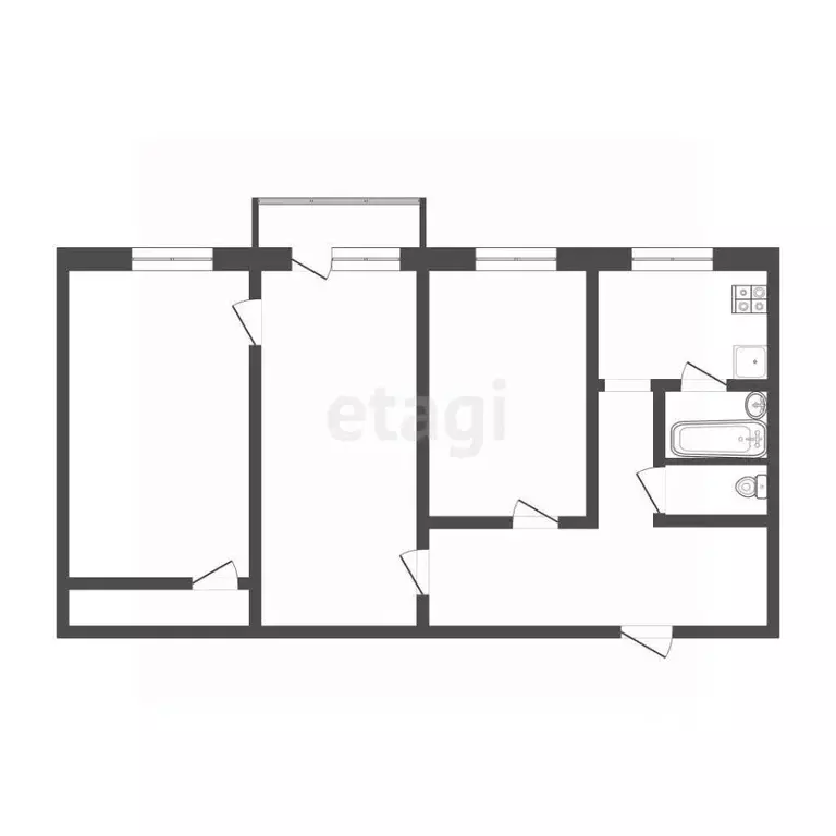 3-к кв. Московская область, Дмитровский муниципальный округ, пос. ... - Фото 2