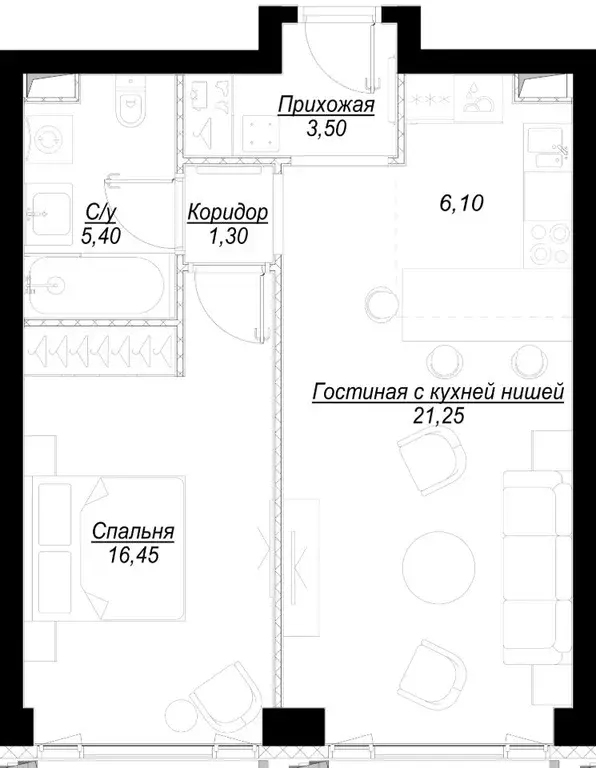 2-к кв. Москва 1-й Сетуньский проезд, вл6 (54.01 м) - Фото 0