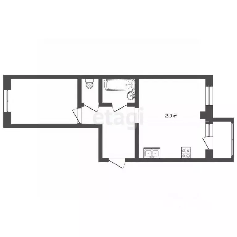 2-к кв. Ростовская область, Аксайский район, Щепкинское с/пос, пос. ... - Фото 2