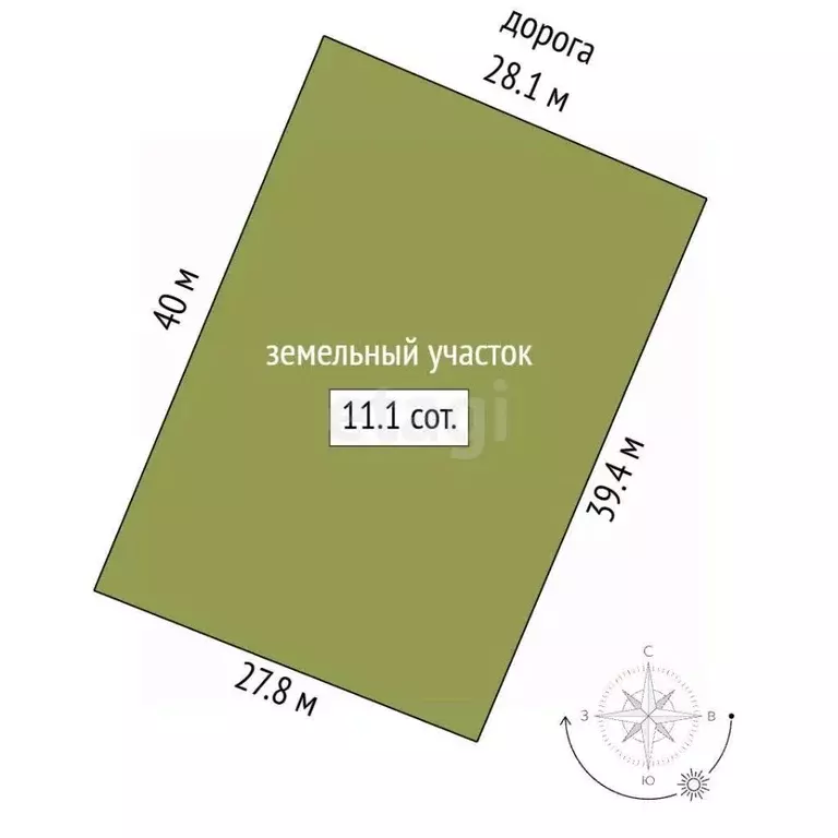 Участок в Крым, Симферопольский район, Трудовское с/пос, с. Денисовка  ... - Фото 1