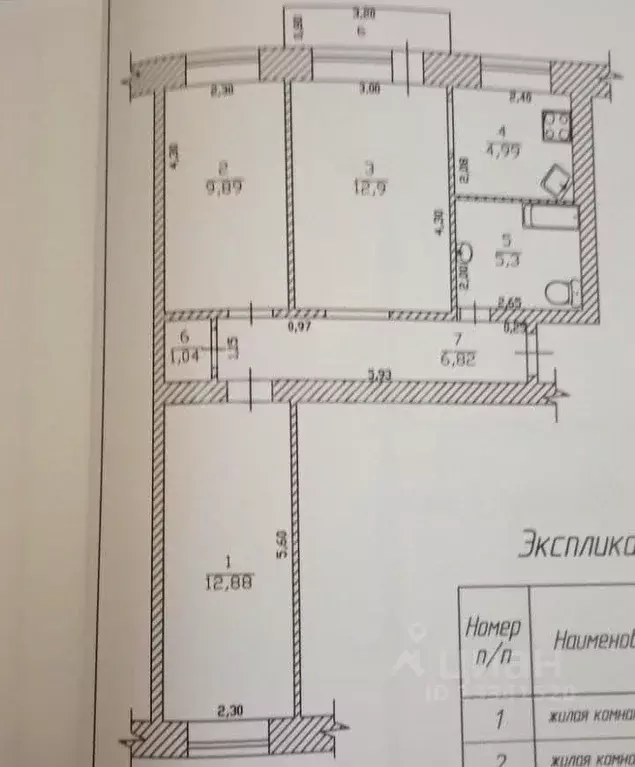 3-к кв. Ульяновская область, Ульяновск ул. Гончарова, 1/17 (53.8 м) - Фото 1