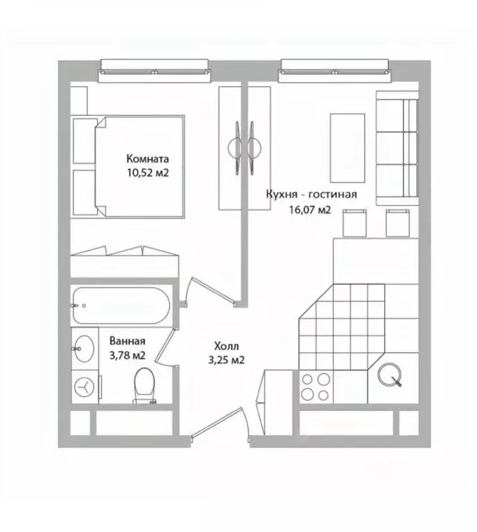 Студия Московская область, Мытищи городской округ, д. Румянцево ул. ... - Фото 2
