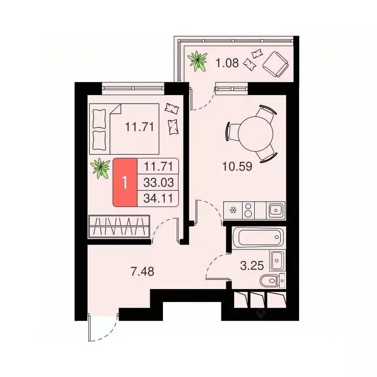 1-к кв. Московская область, Химки Планерная мкр, 11 (34.0 м) - Фото 0