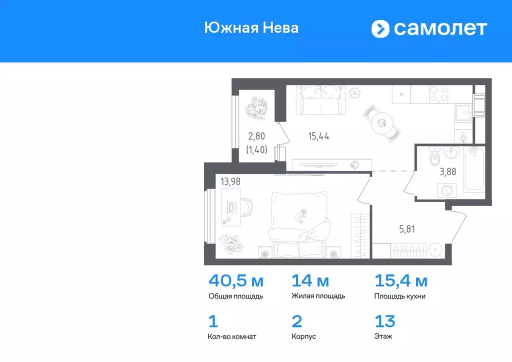 1-к кв. Ленинградская область, Всеволожский район, Свердловское ... - Фото 0