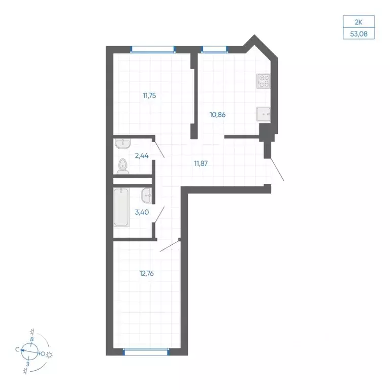 2-к кв. Челябинская область, Челябинский городской округ, пос. ... - Фото 0