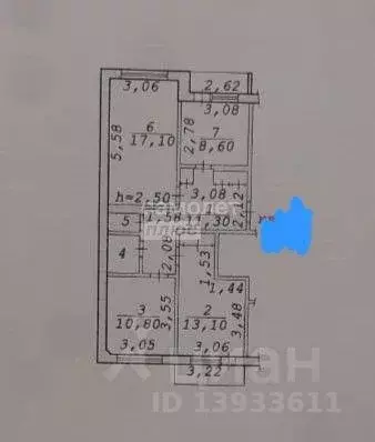 3-к кв. Чувашия, Чебоксары ул. Кадыкова, 4 (69.4 м) - Фото 2