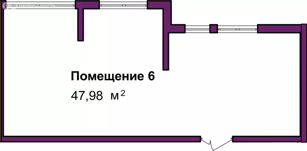 Офис (47.98 м) - Фото 1