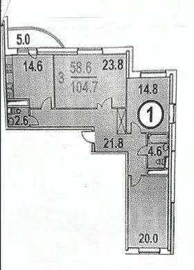 3-к кв. Московская область, Котельники ул. Строителей, 1 (104.7 м) - Фото 2