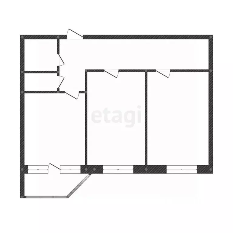 2-к кв. Тюменская область, Тобольск 15-й мкр, 22 (46.2 м) - Фото 2