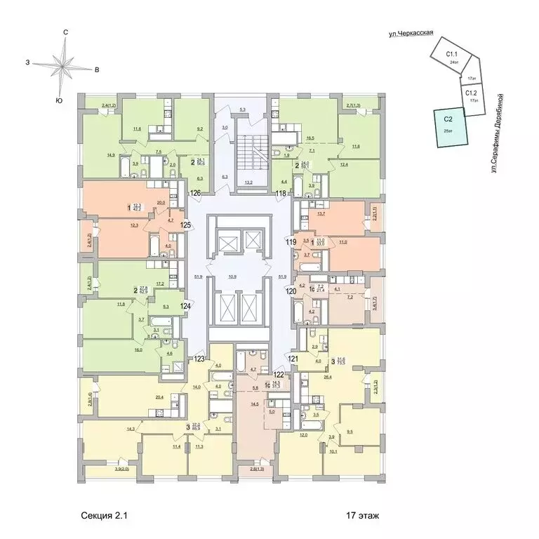 2-комнатная квартира: Екатеринбург, Черкасская улица, 5к3 (56.6 м) - Фото 1