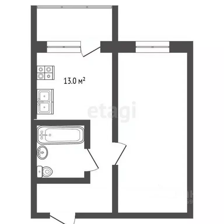 1-к кв. Ярославская область, Ярославль ул. Лескова, 26к2 (40.0 м) - Фото 1