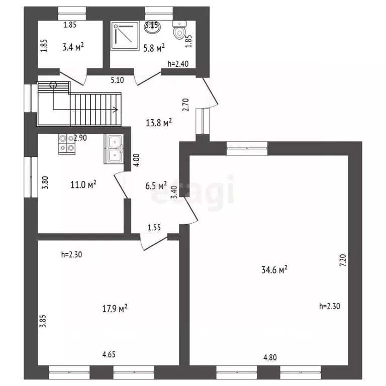 Дом в Ростовская область, Тацинская ст-ца ул. Октябрьская (146 м) - Фото 2
