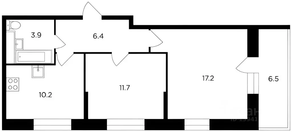 2-к кв. Московская область, Пушкино ул. Просвещения, 10к2 (52.0 м) - Фото 2