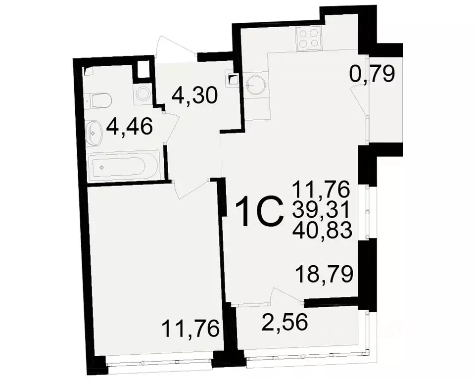 1-к кв. Рязанская область, Рязань Аура жилой комплекс (39.31 м) - Фото 1