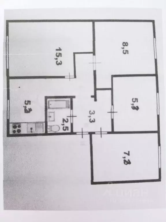 4-к кв. Санкт-Петербург ул. Лени Голикова, 5 (48.9 м) - Фото 0