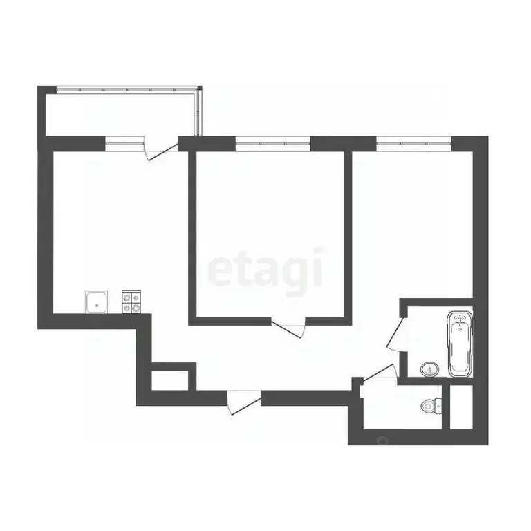 2-к кв. Ростовская область, Ростов-на-Дону Западный мкр, просп. ... - Фото 1