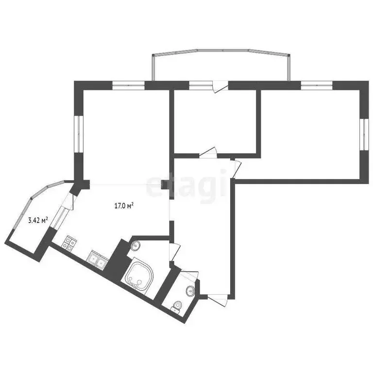 3-комнатная квартира: Самара, Солнечная улица, 18 (83 м) - Фото 0