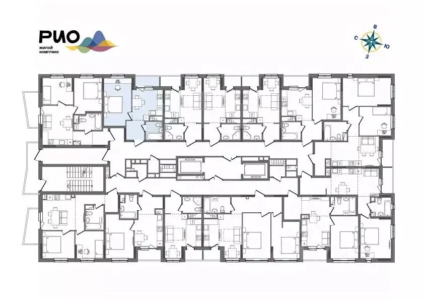 1-к кв. Удмуртия, Ижевск Воткинский жилрайон, Рио жилой комплекс, 2 ... - Фото 2