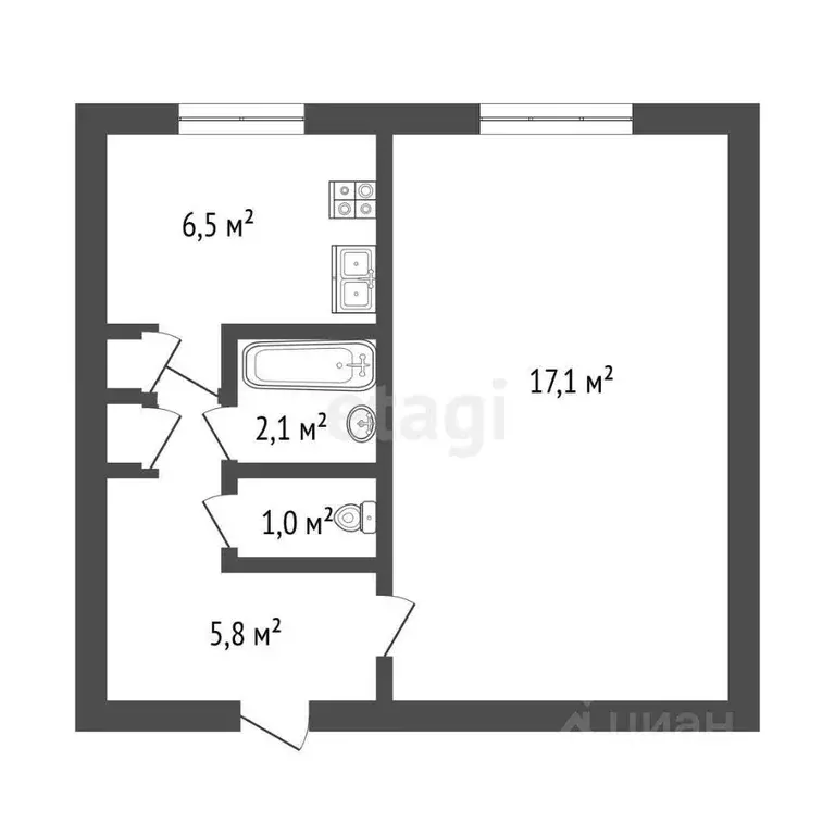 1-к кв. Мордовия, Саранск ул. Косарева, 88А (33.2 м) - Фото 1