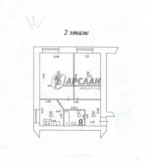 2-к. квартира, 41 м, 2/9 эт. - Фото 0