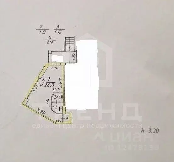 Студия Санкт-Петербург ул. Савушкина, 127 (30.9 м) - Фото 2