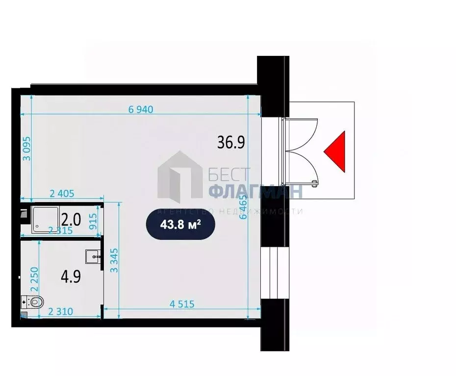 Торговая площадь в Москва ул. Ротмистрова, 2к4 (44 м) - Фото 2