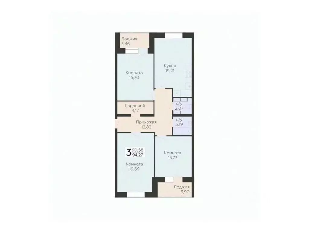 3-к кв. Орловская область, Орел ул. Панчука, 83Б (94.27 м) - Фото 0
