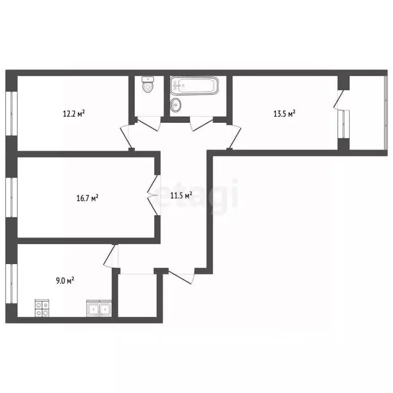 3-к кв. Ярославская область, Ярославль просп. Дзержинского, 36 (63.0 ... - Фото 2